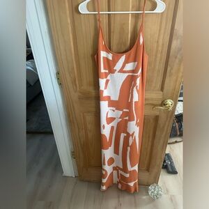 Orange dress- size large